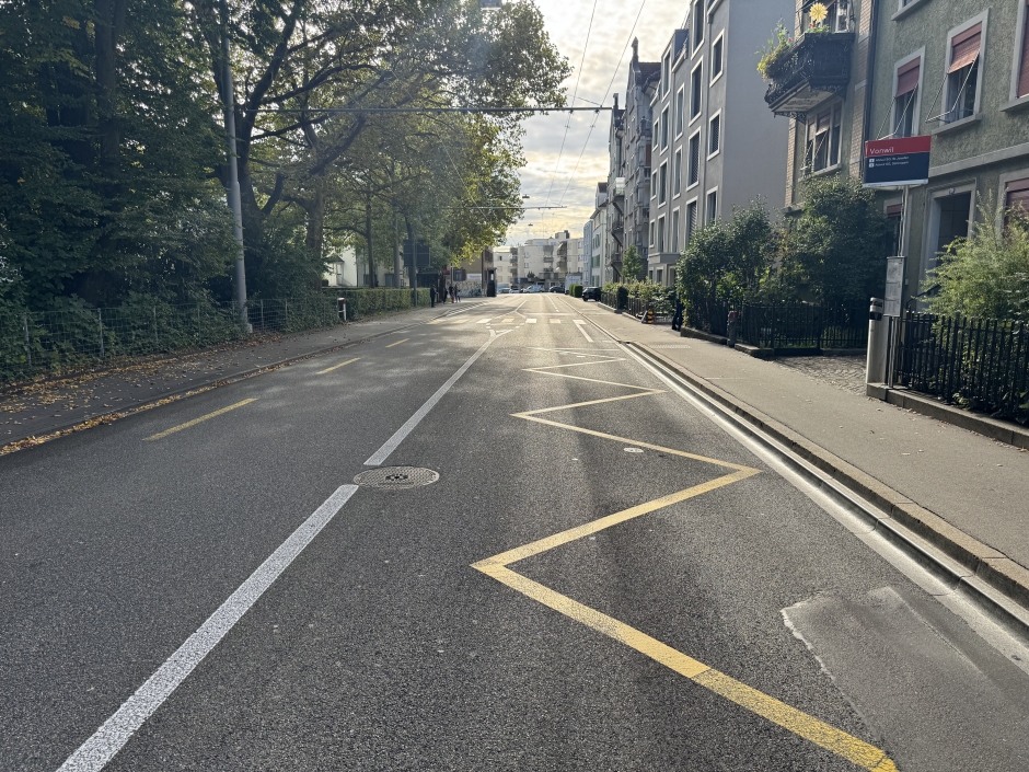 Unfallstelle an der Burgstrasse